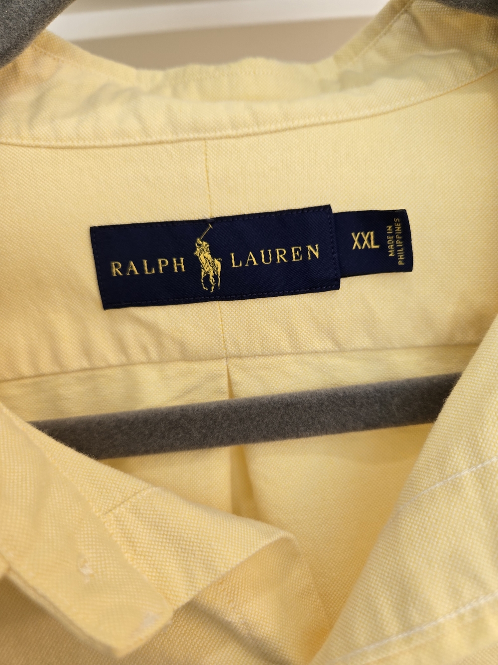 Ralph Lauren Butter Yellow Classic Button-Down Brown Polo Pony Preppy Old Money - Picture 3 of 14